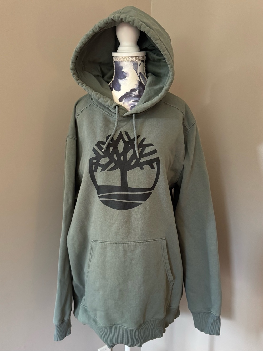 Timberland Men's Core Tree Logo Pullover Hoodie Logo Kangaroo Pocket